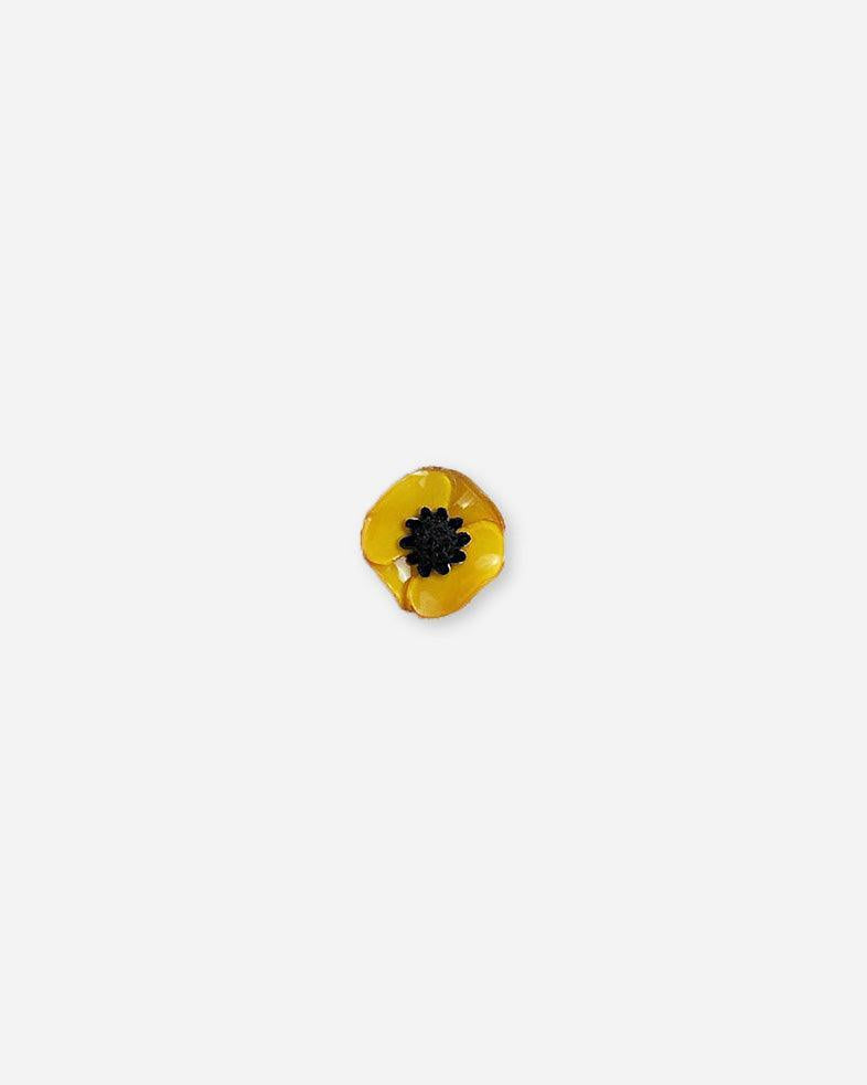 pin's vintage fleuri jaune