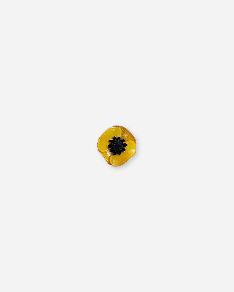 pin's vintage fleuri jaune