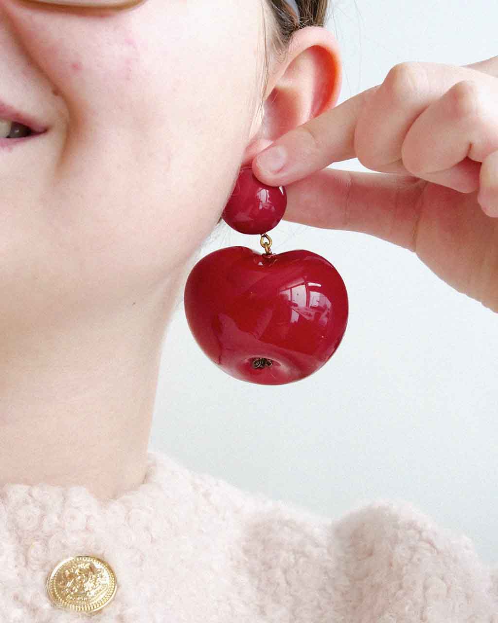 Bijoux faits main pomme rouge
