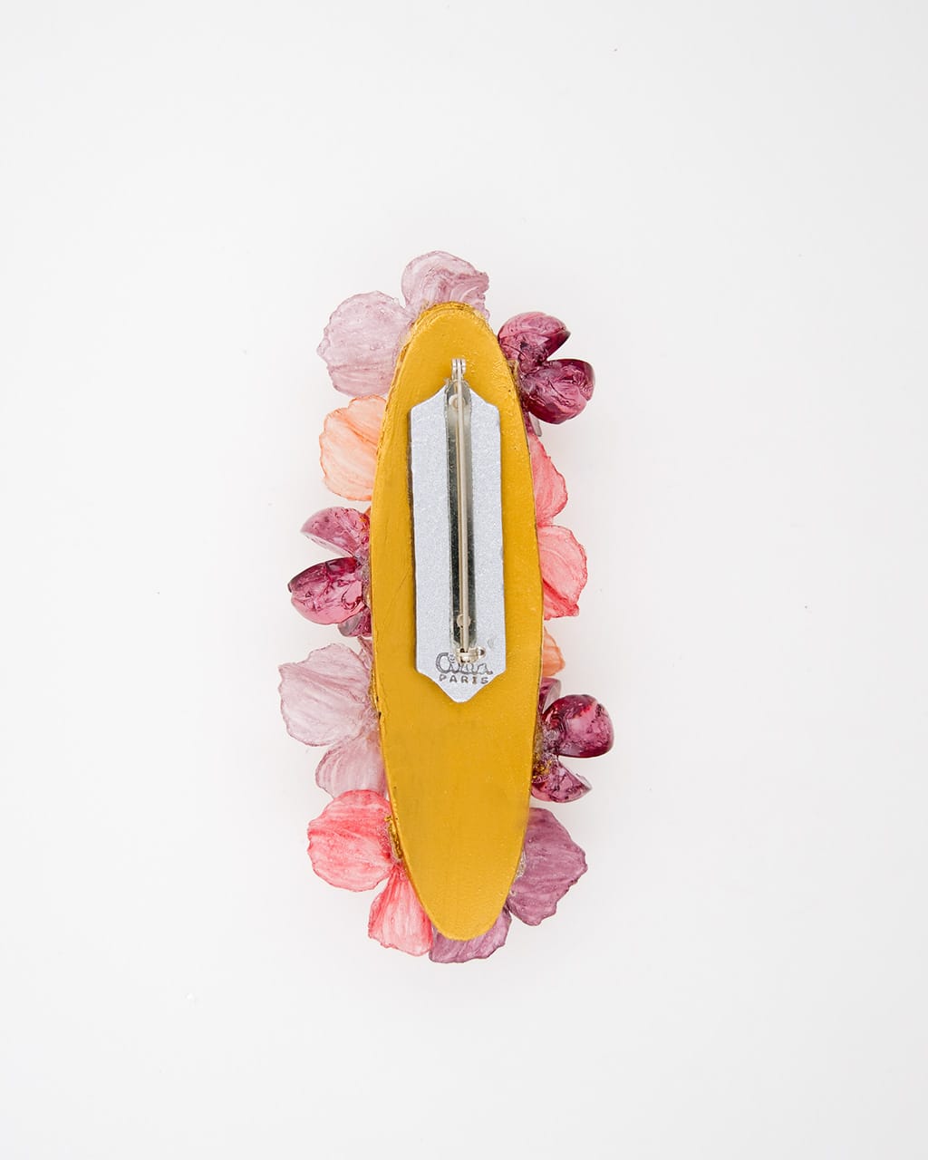 all-groups barrette unique vue de dos, l'un de nos bijoux fleurs