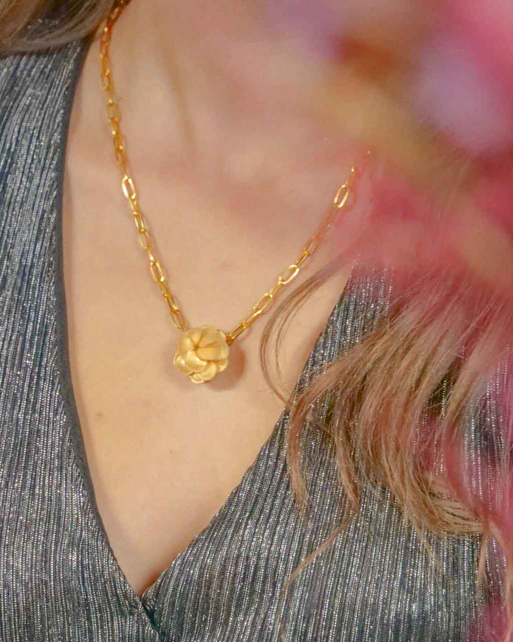 all-groups Pendentif sautoir femme fantaisie doré