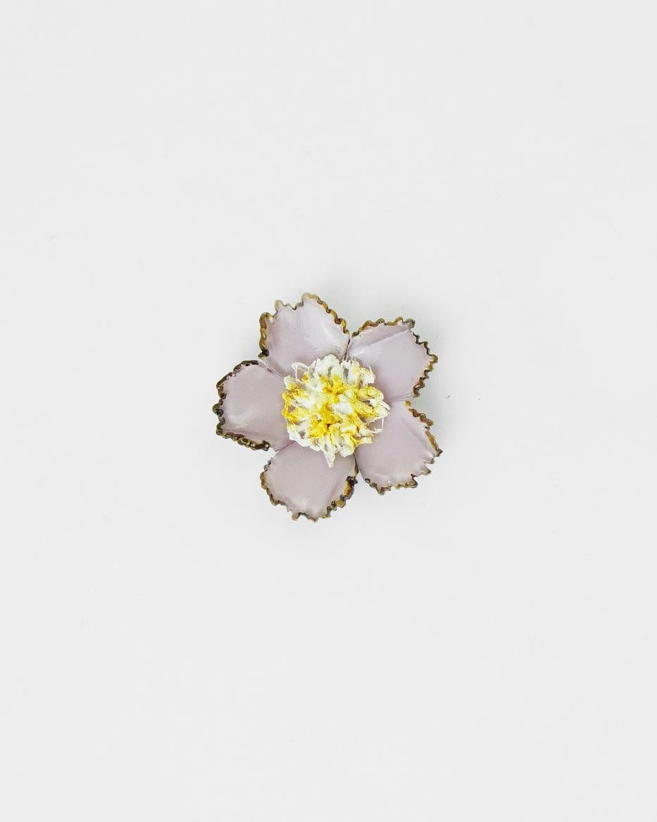 Broche originale fleur rose pale