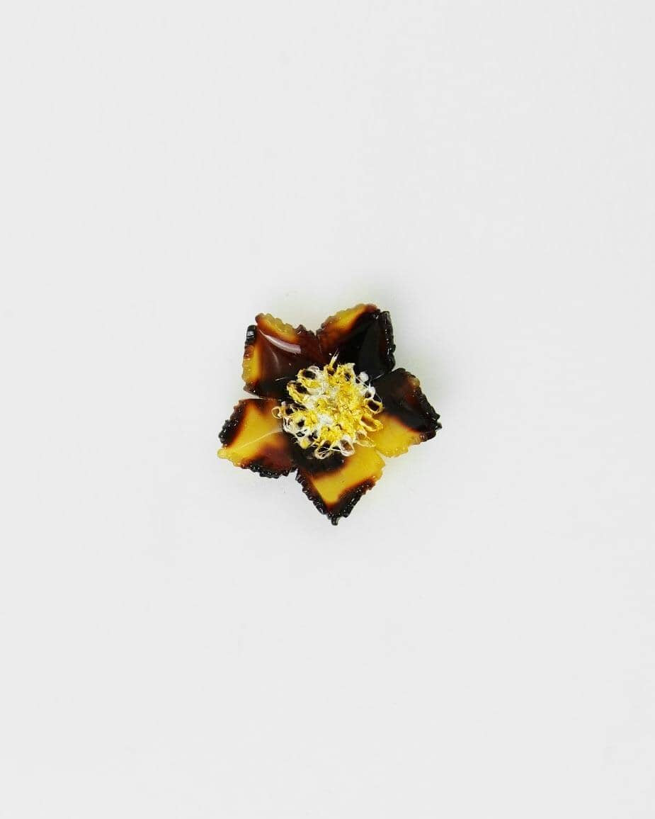 Broches originales pour femme en forme de fleur au motif léopard