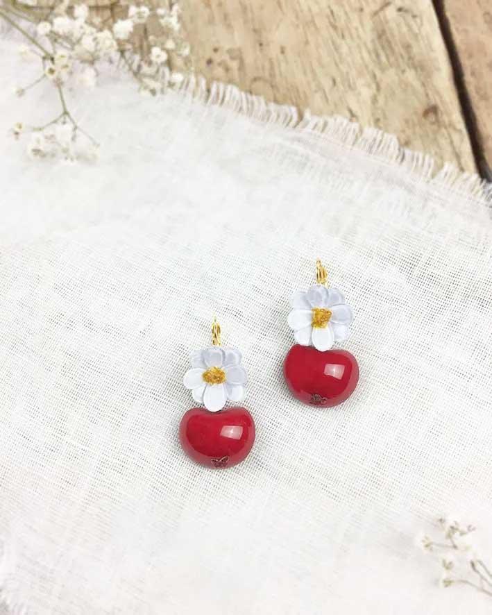all-groups Boucles oreilles fruits pommes rouges