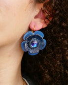 all-groups bijoux pour mariage france, boucles d'oreilles femme bleu marine