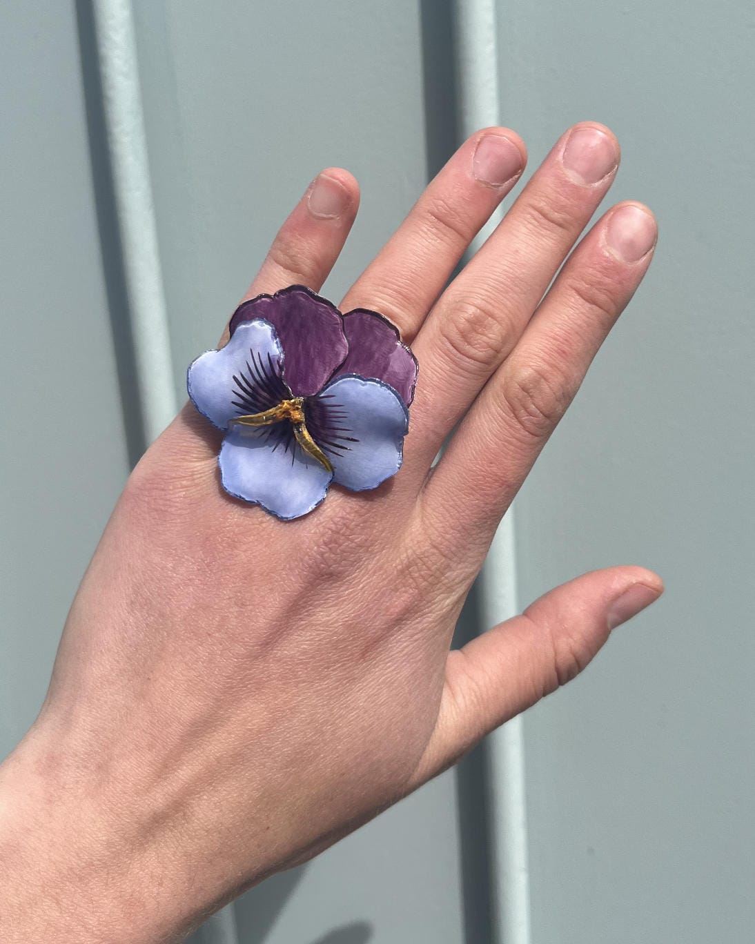 all-groups bague femme fleur violette