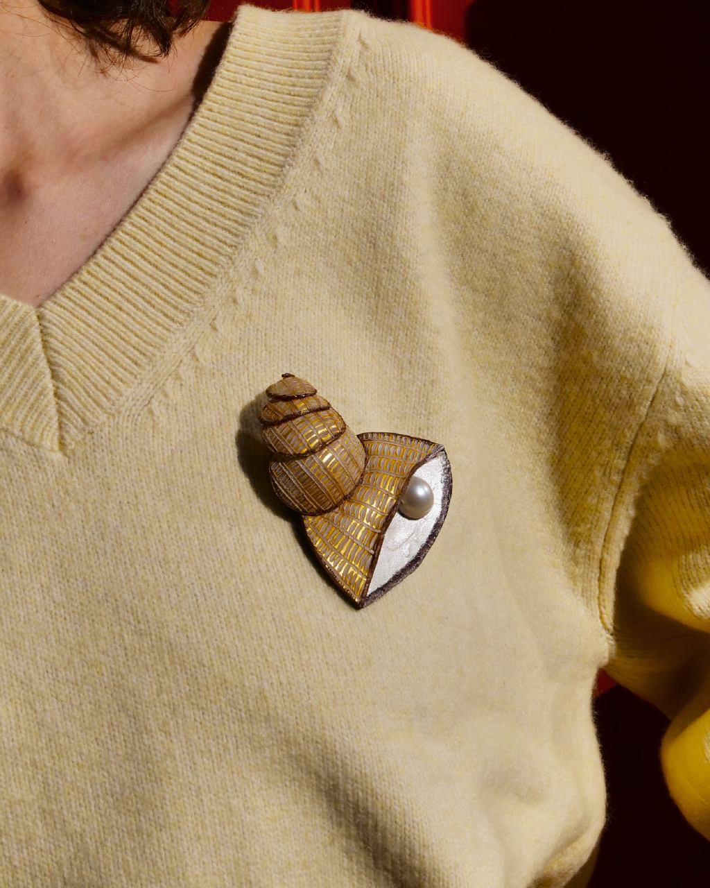 all-groups ce bijou du modele Saint-Malo est une broche en forme de coquillage