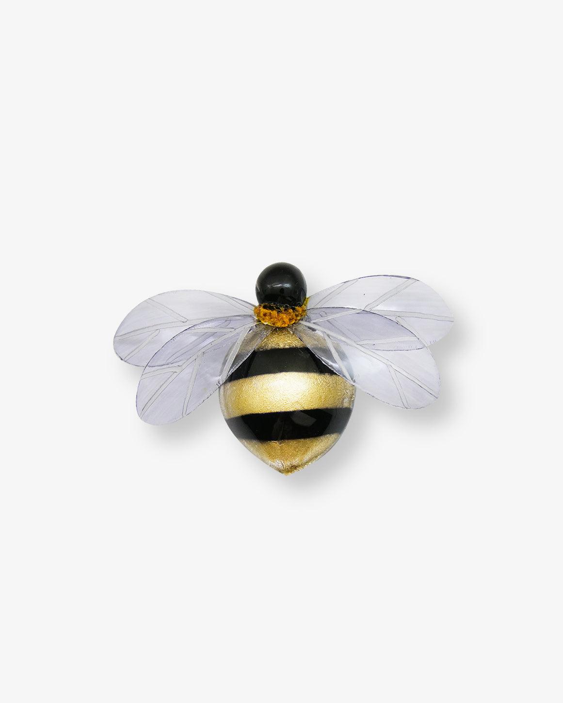 Grande broche abeille dorée 
