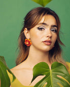 all-groups bijoux mariage france, de jolies boucles d'oreilles orange pour femme qui apporte de la lumière à votre journée