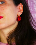 all-groups bijoux oreille géranium rouge artisanaux
