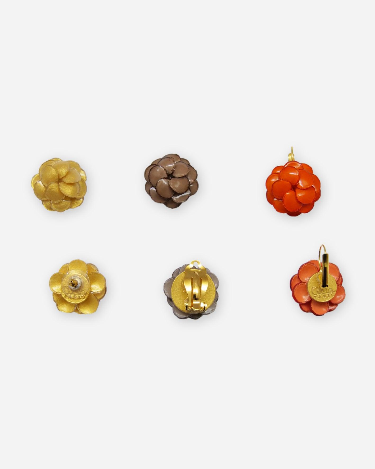 all-groups Bijoux d'oreilles fleuris de face et de dos