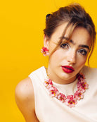 all-groups collier femme ainsi que des boucles d'oreilles Pensée Viola, des bijoux originaux femme conçus pour vous