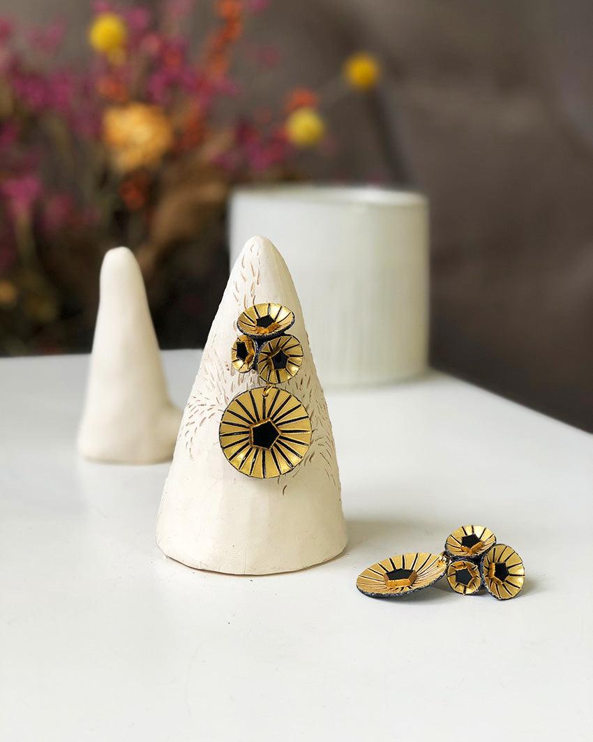 all-groups Boucles d'oreilles femme en or de couleur doré 