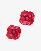 le modèle la baule est composé de boucle d'oreille retro chic rouge