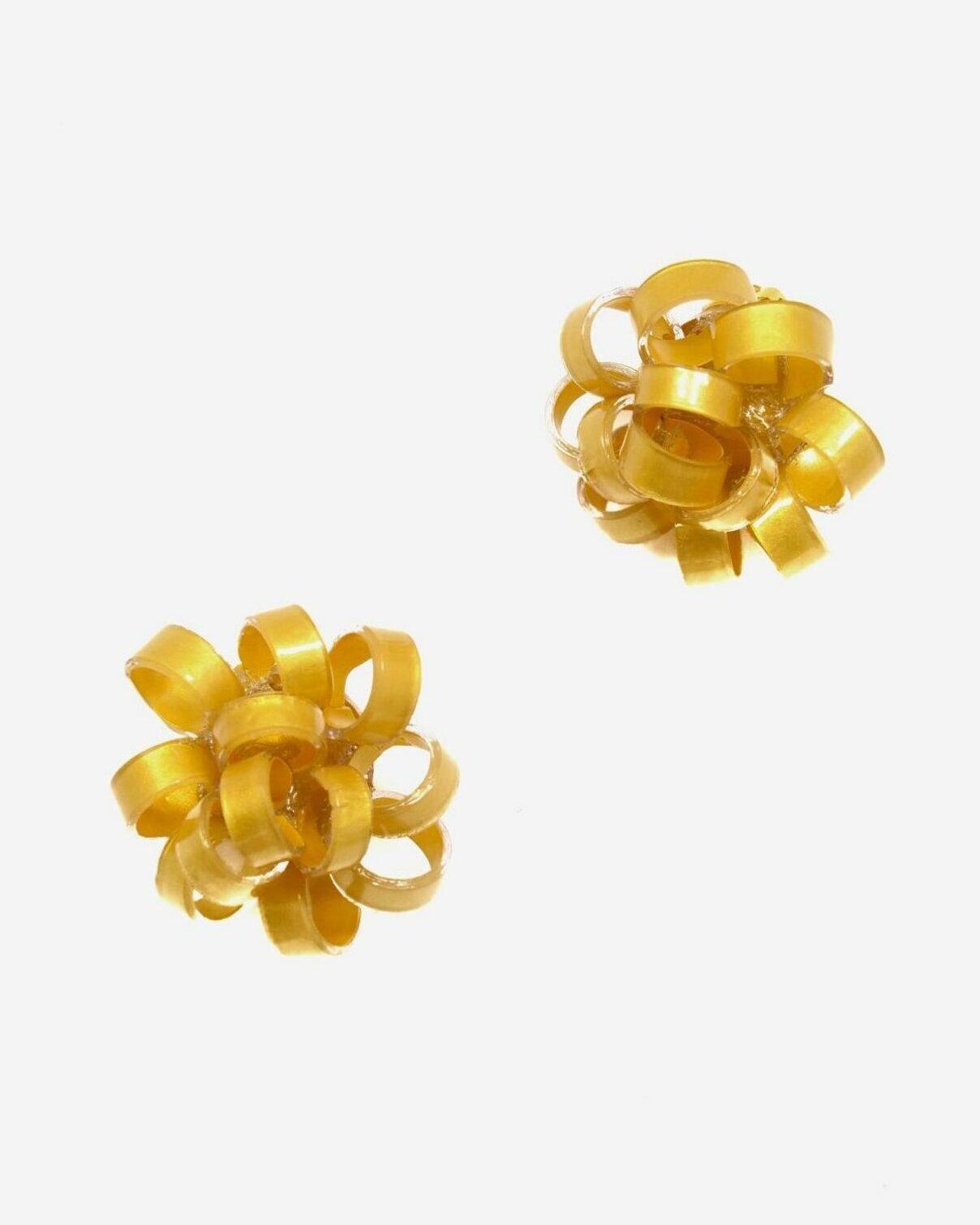 Boucles d'oreilles fantaisie colorées dorées