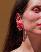 all-groups boucles d'oreilles Pensée viola, de véritables bijoux originaux colorés pour femme conçus en France