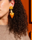 all-groups boucles d'oreilles simon oranges portées