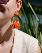 all-groups boucles d'oreilles pendantes oranges