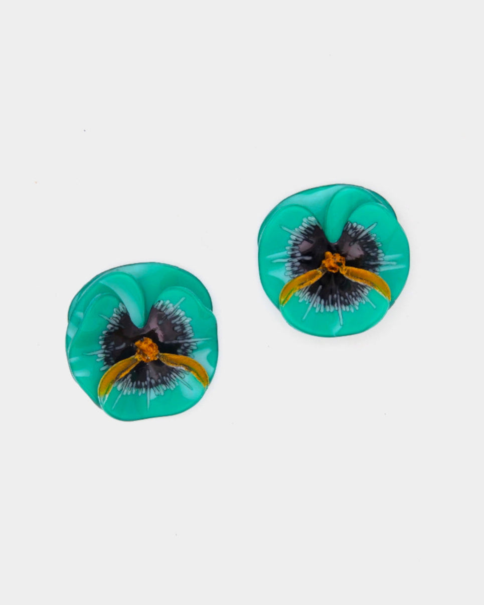 Grandes boucles d'oreilles colorées vertes