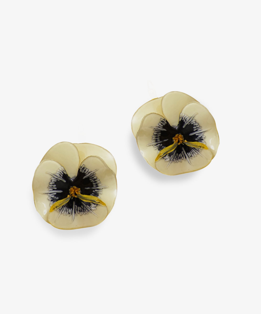 Grandes boucles d'oreilles colorées ivoires