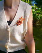 all-groups broche femme originale orange sur le thème de la plage