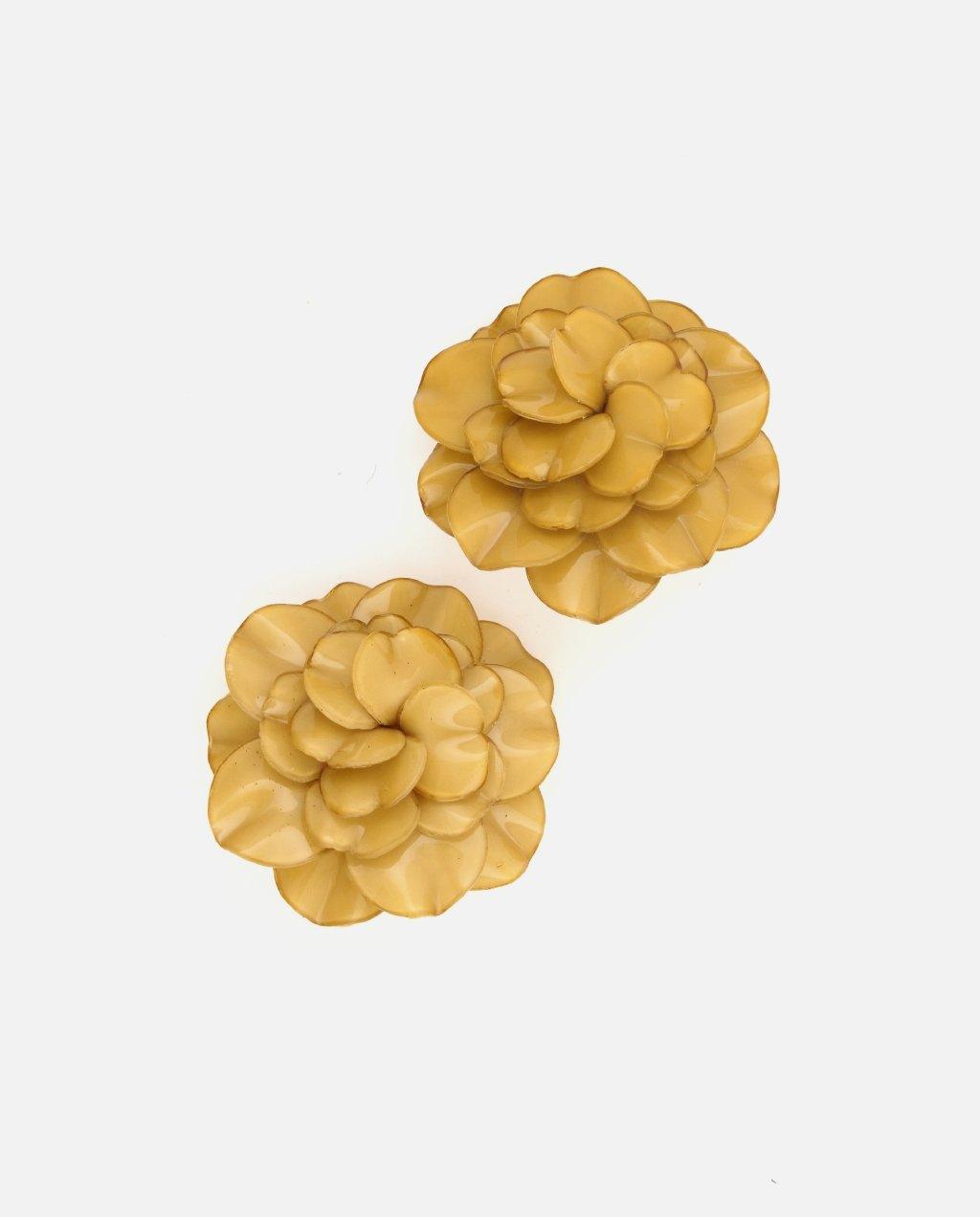 maxi boucles d'oreilles chic et tendance fleur de géranium