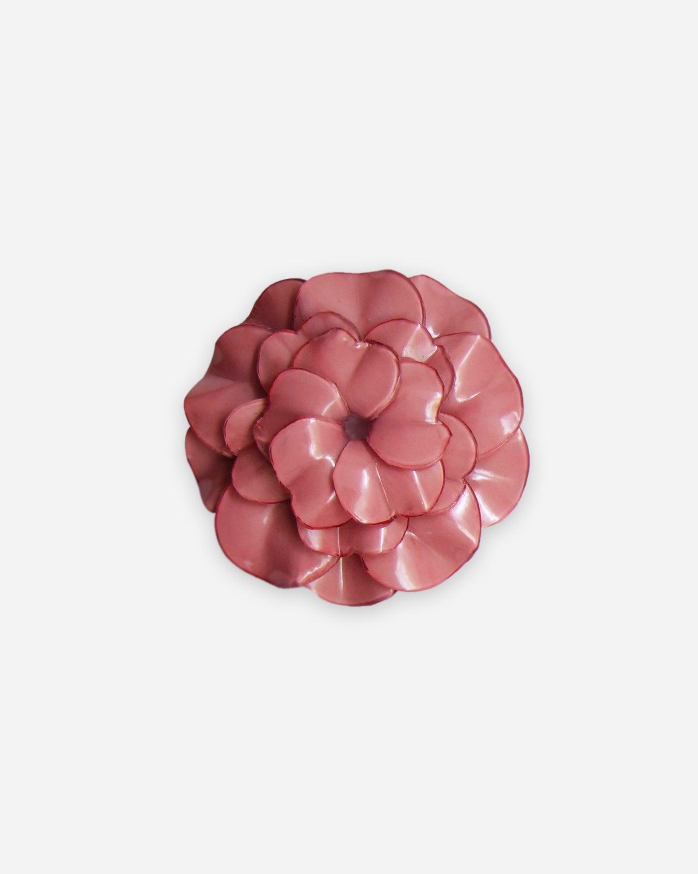 Grande broche fleur de mariage couleur rose