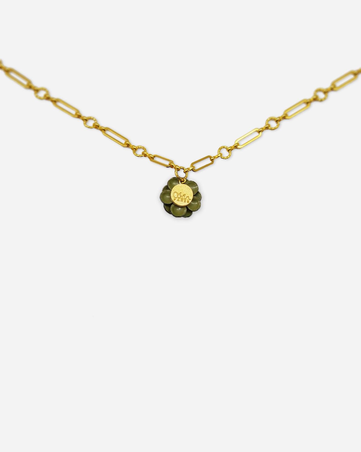 all-groups sautoir femme fantaisie vert de dos