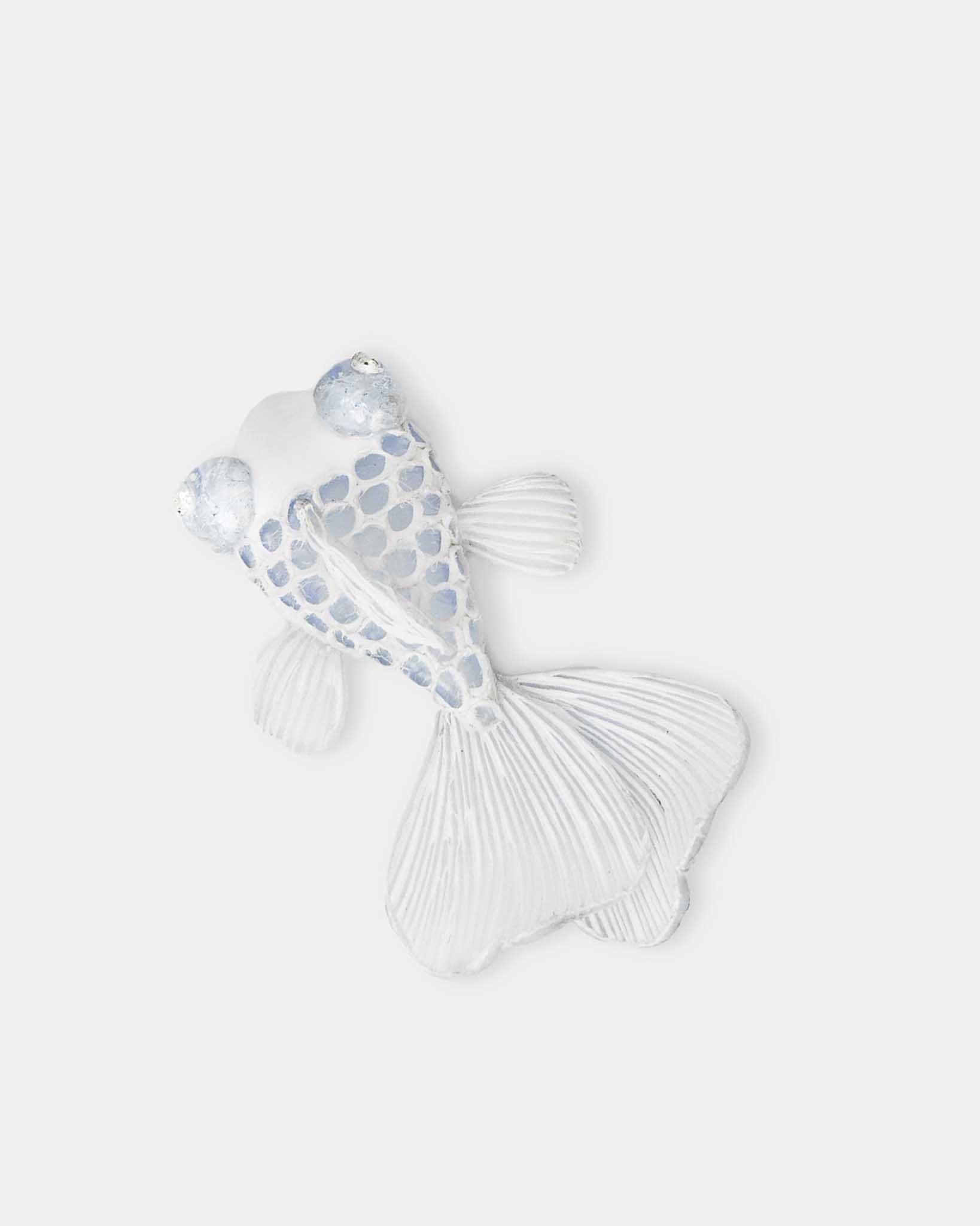 Broche bijoux fantaisie poisson blanc 