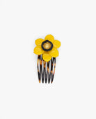 peigne fleurs jaune pour femme elegante