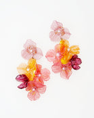 all-groups boucle d'oreille fleur pendante colorée, véritable pièce unique