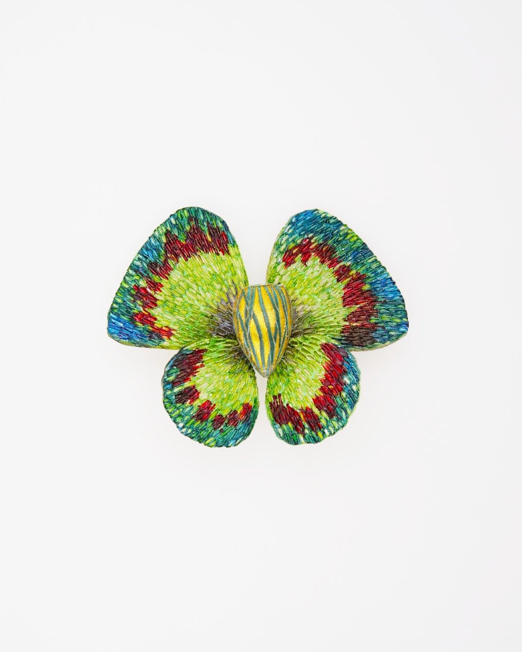 belle broche en papillon originale pour femme verte, bleue et rouge 