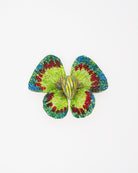 belle broche en papillon originale pour femme verte, bleue et rouge 