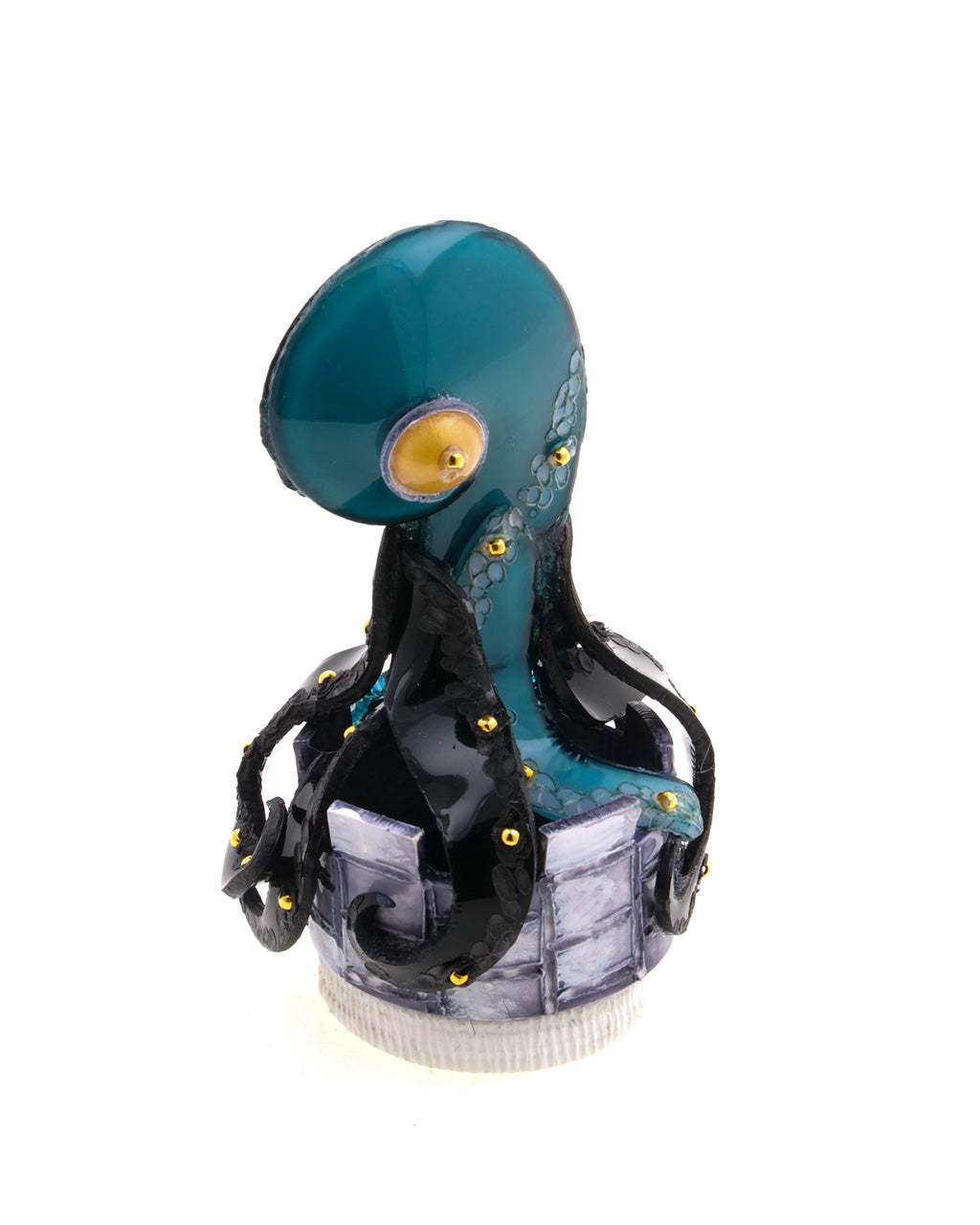 pion original pieuvre bleu marine pour l'echiquier fantaisie Ciléa BIjoux