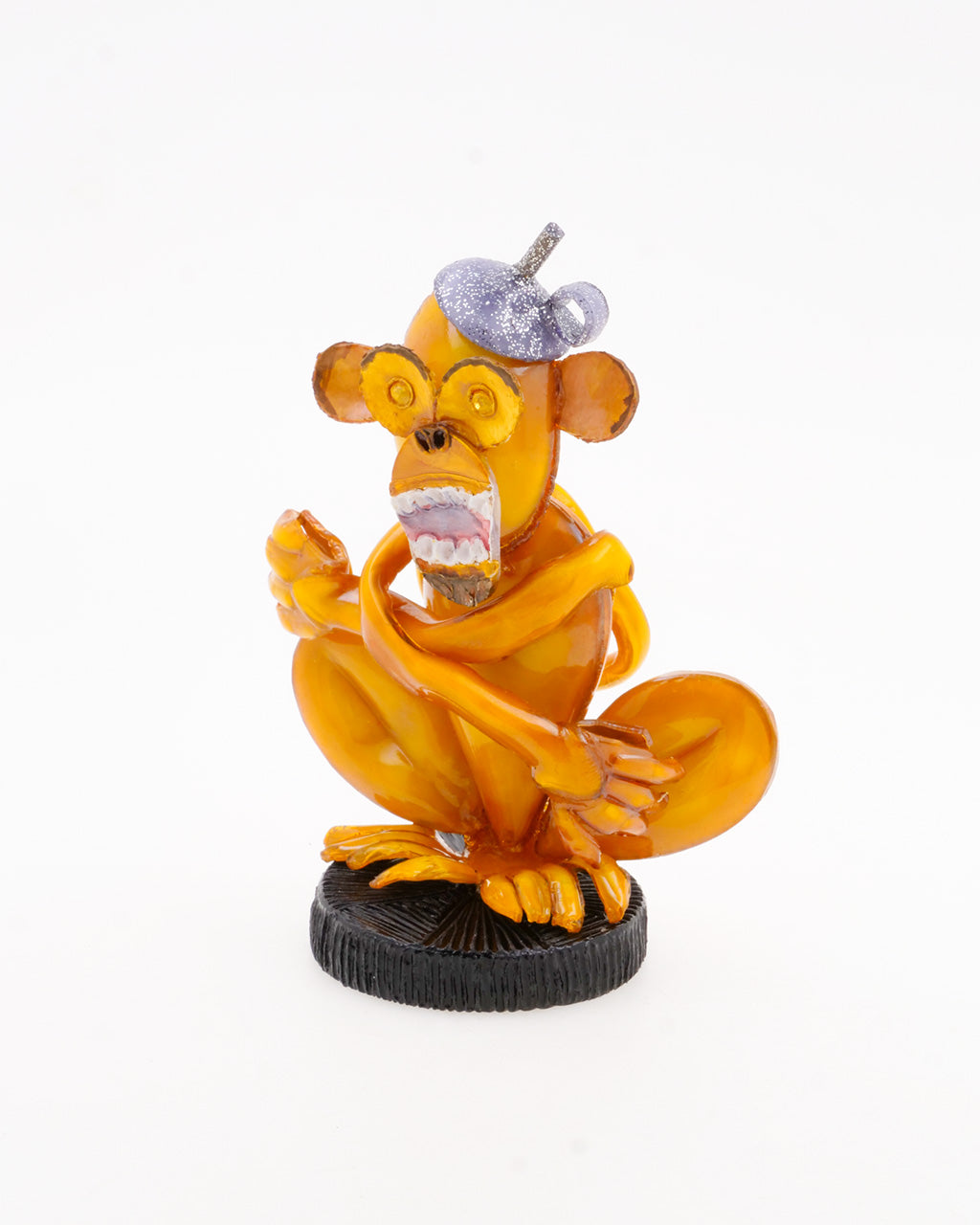 le pion singe incarne le fou de l'echiquier fantaisie Ciléa fabriqué par nos artisans bijoutiers passionnés